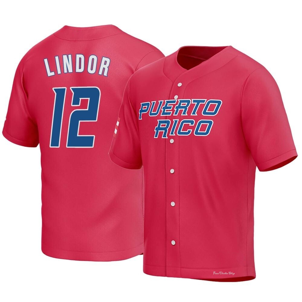 Youth Francisco Lindor Puerto Rico Baseball Replica Red 2023 World Baseball  Classic Jersey - Fans Clothes Shop