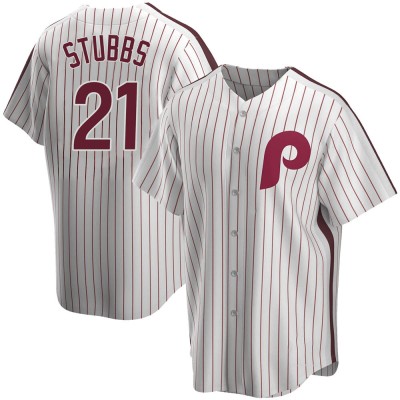 Youth Garrett Stubbs Philadelphia Phillies Replica White Home Cooperstown Collection Jersey