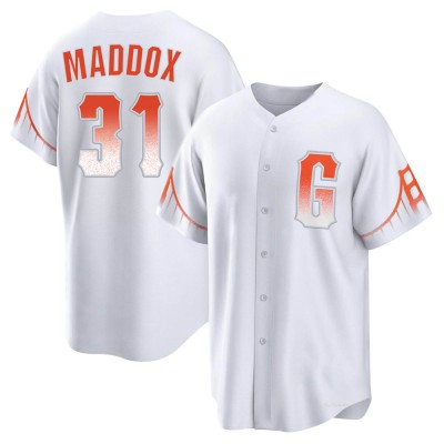 Youth Garry Maddox San Francisco Giants Replica White 2021 City Connect Jersey