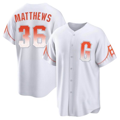 Youth Gary Matthews San Francisco Giants Replica White 2021 City Connect Jersey