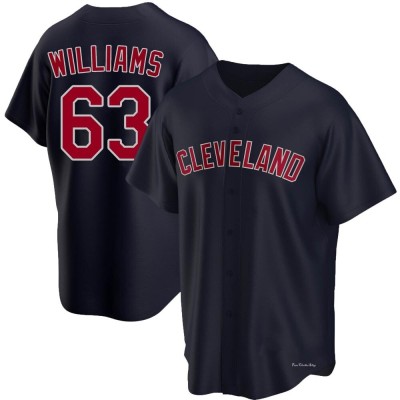 Youth Gavin Williams Cleveland Guardians Replica Navy Alternate Jersey