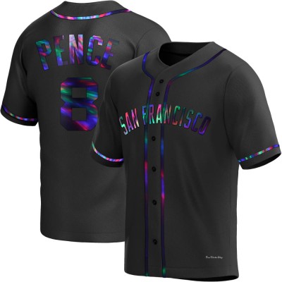 Youth Hunter Pence San Francisco Giants Replica Black Holographic Alternate Jersey