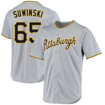 Youth Jack Suwinski Pittsburgh Pirates Replica Gray Road Jersey