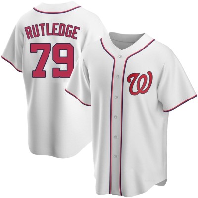 Youth Jackson Rutledge Washington Nationals Replica White Home Jersey