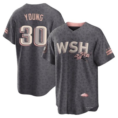 Youth Jacob Young Washington Nationals Replica Gray 2022 City Connect Jersey