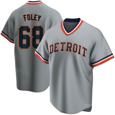 Youth Jason Foley Detroit Tigers Gray Road Cooperstown Collection Jersey