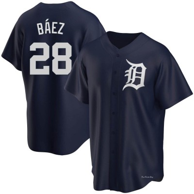 Youth Javier Baez Detroit Tigers Replica Navy Alternate Jersey