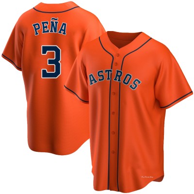 Youth Jeremy Pena Houston Astros Replica Orange Alternate Jersey