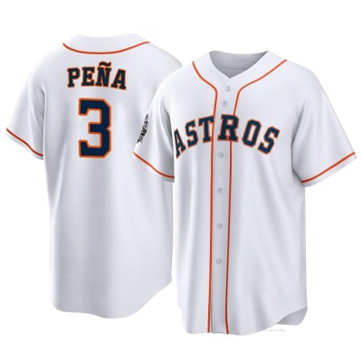 Youth Jeremy Pena Houston Astros Replica White 2022 World Series Home Jersey