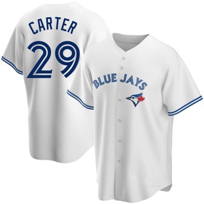 Youth Joe Carter Toronto Blue Jays Replica White Home Jersey