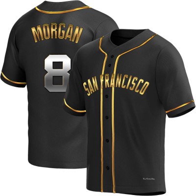 Youth Joe Morgan San Francisco Giants Replica Black Golden Alternate Jersey