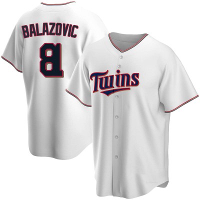 Youth Jordan Balazovic Minnesota Twins Replica White Home Jersey