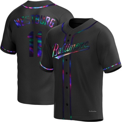 Youth Jordan Westburg Baltimore Orioles Replica Black Holographic Alternate Jersey