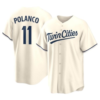 Youth Jorge Polanco Minnesota Twins Replica Cream Alternate Jersey