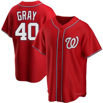 Youth Josiah Gray Washington Nationals Replica Red Alternate Jersey