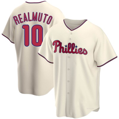 Youth J.T. Realmuto Philadelphia Phillies Replica Cream Alternate Jersey