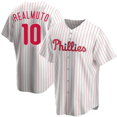 Youth J.T. Realmuto Philadelphia Phillies Replica White Home Jersey