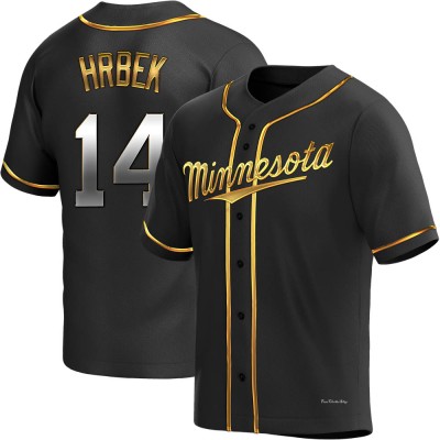 Youth Kent Hrbek Minnesota Twins Replica Black Golden Alternate Jersey