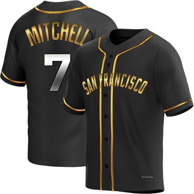 Youth Kevin Mitchell San Francisco Giants Replica Black Golden Alternate Jersey