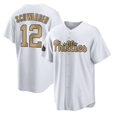 Youth Kyle Schwarber Philadelphia Phillies Game White Replica 2022 All-Star Jersey