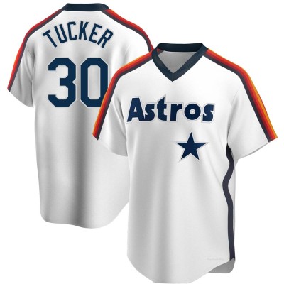 Youth Kyle Tucker Houston Astros Replica White Home Cooperstown Collection Team Jersey