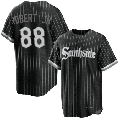 Youth Luis Robert Jr. Chicago White Sox Replica Black 2021 City Connect Jersey