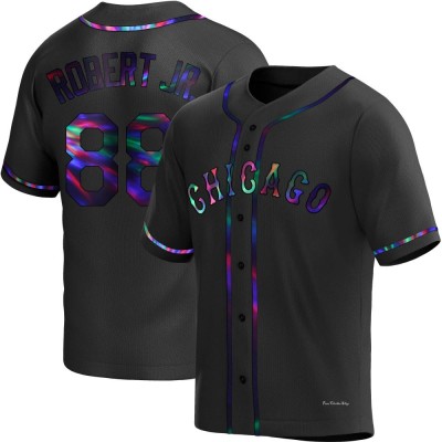 Youth Luis Robert Jr. Chicago White Sox Replica Black Holographic Alternate Jersey