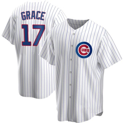 Youth Mark Grace Chicago Cubs Replica White Home Jersey