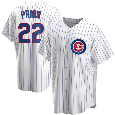 Youth Mark Prior Chicago Cubs Replica White Home Jersey