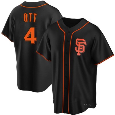 Youth Mel Ott San Francisco Giants Replica Black Alternate Jersey