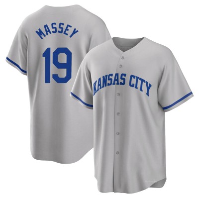 Youth Michael Massey Kansas City Royals Replica Gray 2022 Road Jersey