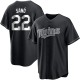 Youth Miguel Sano Minnesota Twins Replica Black/White Jersey