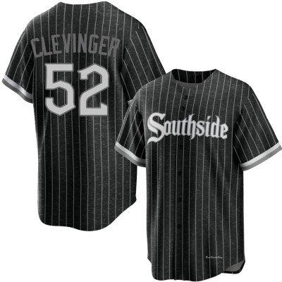 Youth Mike Clevinger Chicago White Sox Replica Black 2021 City Connect Jersey