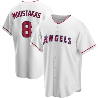 Youth Mike Moustakas Los Angeles Angels Replica White Home Jersey