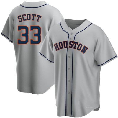 Youth Mike Scott Houston Astros Replica Gray Road Jersey