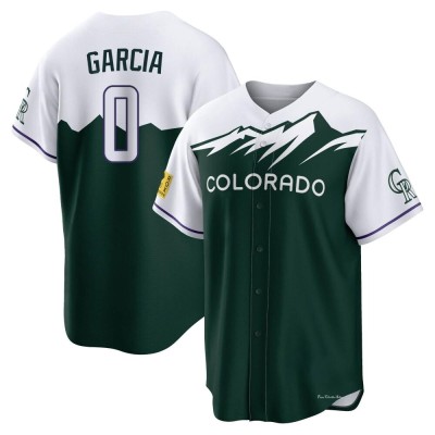 Youth Nick Garcia Colorado Rockies Replica Green 2022 City Connect Jersey