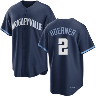 Youth Nico Hoerner Chicago Cubs Replica Navy 2021 City Connect Jersey