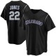 Youth Nolan Jones Colorado Rockies Replica Black Alternate Jersey