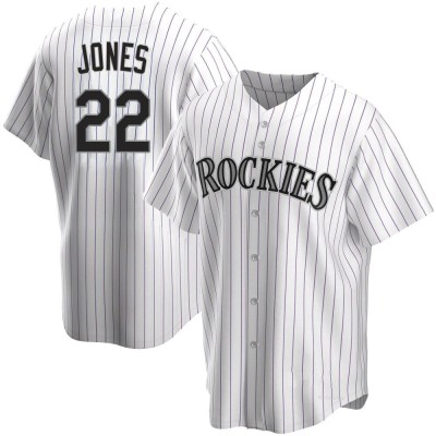 Youth Nolan Jones Colorado Rockies Replica White Home Jersey