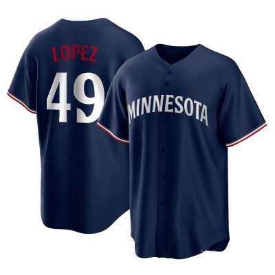 Youth Pablo Lopez Minnesota Twins Replica Navy Alternate Jersey