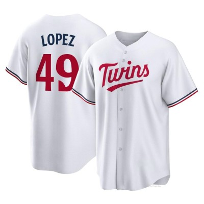 Youth Pablo Lopez Minnesota Twins Replica White Home Jersey