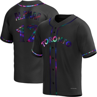 Youth Roberto Alomar Toronto Blue Jays Replica Black Holographic Alternate Jersey