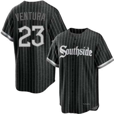 Youth Robin Ventura Chicago White Sox Replica Black 2021 City Connect Jersey