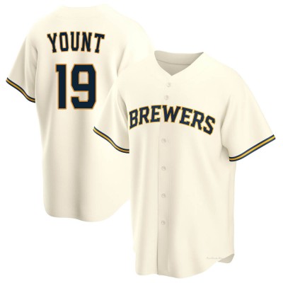 Youth Robin Yount Milwaukee Brewers Replica Cream Home Jersey