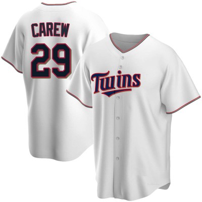 Youth Rod Carew Minnesota Twins Replica White Home Jersey