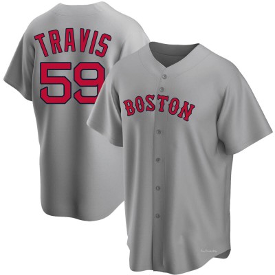 Youth Sam Travis Boston Red Sox Replica Gray Road Jersey