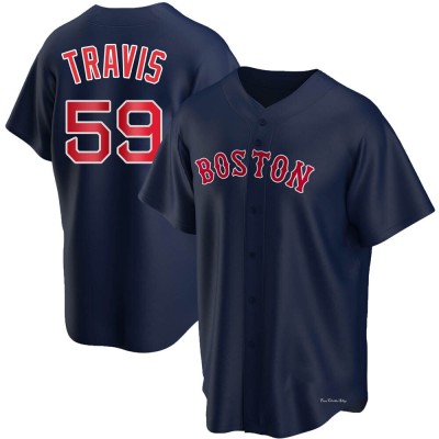 Youth Sam Travis Boston Red Sox Replica Navy Alternate Jersey