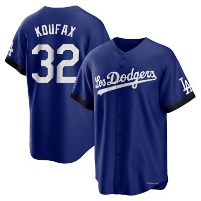 Youth Sandy Koufax Los Angeles Dodgers Replica Royal 2021 City Connect Jersey