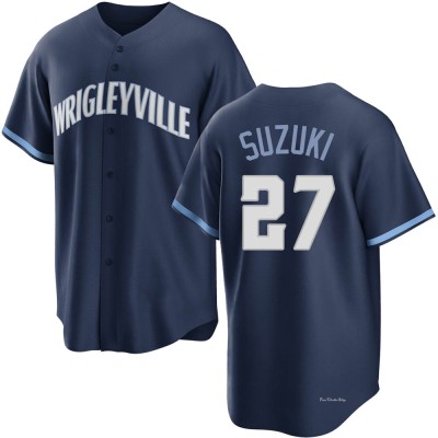 Youth Seiya Suzuki Chicago Cubs Replica Navy 2021 City Connect Jersey