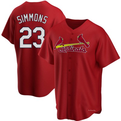 Youth Ted Simmons St. Louis Cardinals Replica Red Alternate Jersey